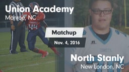 Matchup: Union Academy vs. North Stanly  2016