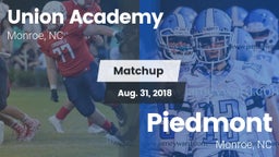 Matchup: Union Academy vs. Piedmont  2018