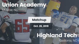 Matchup: Union Academy vs. Highland Tech  2018