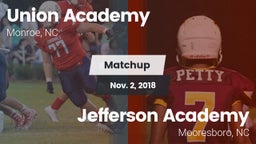 Matchup: Union Academy vs. Jefferson Academy  2018