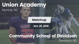 Matchup: Union Academy vs. Community School of Davidson 2019
