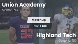 Matchup: Union Academy vs. Highland Tech  2019