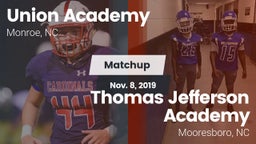 Matchup: Union Academy vs. Thomas Jefferson Academy  2019