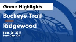 Buckeye Trail  vs Ridgewood  Game Highlights - Sept. 26, 2019