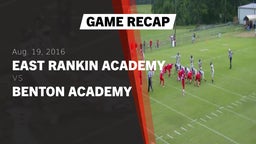 Recap: East Rankin Academy  vs. Benton Academy  2016