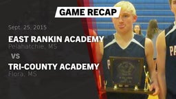 Recap: East Rankin Academy  vs. Tri-County Academy  2015