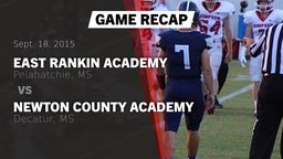 Recap: East Rankin Academy  vs. Newton County Academy  2015