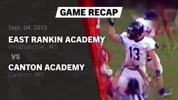 Recap: East Rankin Academy  vs. Canton Academy  2015
