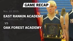 Recap: East Rankin Academy  vs. Oak Forest Academy 2015