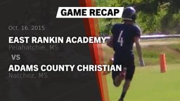 Recap: East Rankin Academy  vs. Adams County Christian  2015