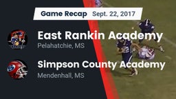 Recap: East Rankin Academy  vs. Simpson County Academy 2017
