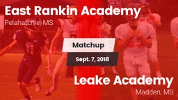 Matchup: East Rankin Academy vs. Leake Academy  2018