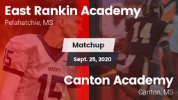 Matchup: East Rankin Academy vs. Canton Academy  2020