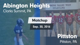 Matchup: Abington Heights vs. Pittston  2016