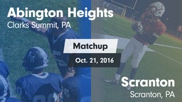Matchup: Abington Heights vs. Scranton  2016