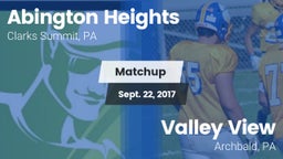Matchup: Abington Heights vs. Valley View  2017