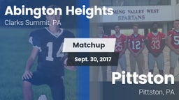 Matchup: Abington Heights vs. Pittston  2017