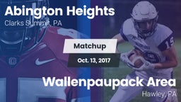 Matchup: Abington Heights vs. Wallenpaupack Area  2017