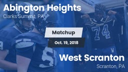 Matchup: Abington Heights vs. West Scranton  2018