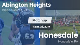 Matchup: Abington Heights vs. Honesdale  2019