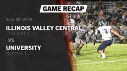 Recap: Illinois Valley Central  vs. University  2016