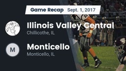 Recap: Illinois Valley Central  vs. Monticello  2017