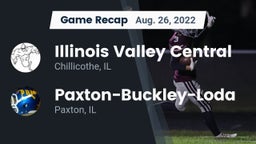 Recap: Illinois Valley Central  vs. Paxton-Buckley-Loda  2022