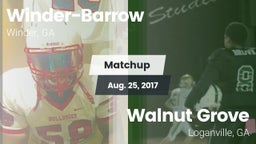 Matchup: Winder-Barrow vs. Walnut Grove  2017