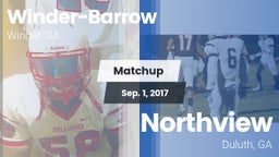 Matchup: Winder-Barrow vs. Northview  2017