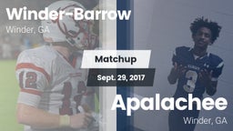 Matchup: Winder-Barrow vs. Apalachee  2017