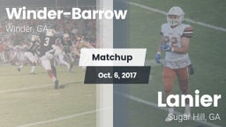 Matchup: Winder-Barrow vs. Lanier  2017