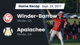 Recap: Winder-Barrow  vs. Apalachee  2017