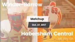 Matchup: Winder-Barrow vs. Habersham Central 2017