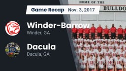 Recap: Winder-Barrow  vs. Dacula  2017