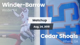Matchup: Winder-Barrow vs. Cedar Shoals   2018