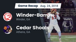 Recap: Winder-Barrow  vs. Cedar Shoals   2018