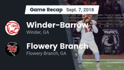 Recap: Winder-Barrow  vs. Flowery Branch  2018