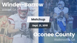 Matchup: Winder-Barrow vs. Oconee County  2018