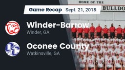 Recap: Winder-Barrow  vs. Oconee County  2018