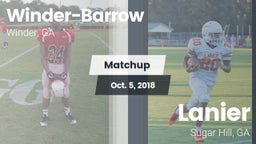 Matchup: Winder-Barrow vs. Lanier  2018