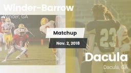 Matchup: Winder-Barrow vs. Dacula  2018