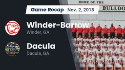 Recap: Winder-Barrow  vs. Dacula  2018