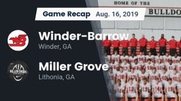 Recap: Winder-Barrow  vs. Miller Grove  2019