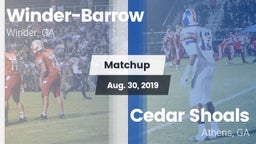 Matchup: Winder-Barrow vs. Cedar Shoals   2019