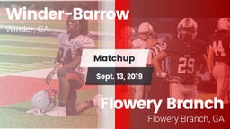 Matchup: Winder-Barrow vs. Flowery Branch  2019