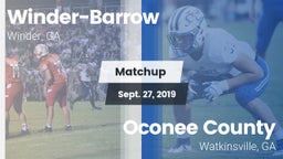 Matchup: Winder-Barrow vs. Oconee County  2019