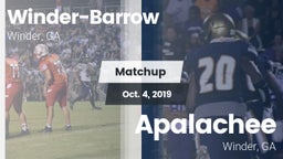 Matchup: Winder-Barrow vs. Apalachee  2019