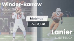 Matchup: Winder-Barrow vs. Lanier  2019
