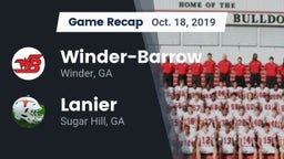 Recap: Winder-Barrow  vs. Lanier  2019