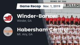 Recap: Winder-Barrow  vs. Habersham Central 2019